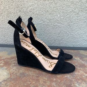 Sam Edelman black wedge sandals